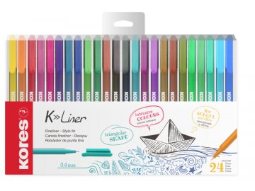 Popisovač K-liner 0,4mm, Sada 24 ks