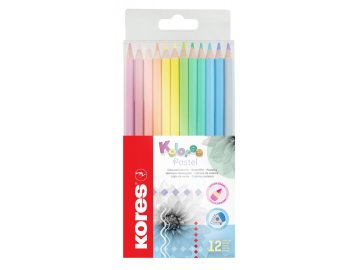 Trojhranné pastelky Kolores Pastel 3mm 12ks Kores