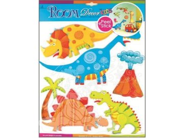 Samolepky na zeď dino z tvrdého papíru 687, 31x29 cm