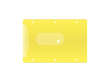 Obal na kreditní kartu výsek - žlutá