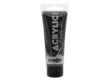 Akrylová barva JUNIOR 75 ml - černá/black