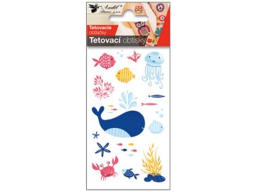 Tetovací obtisky 10,5 x 6 cm - rybičky 16030