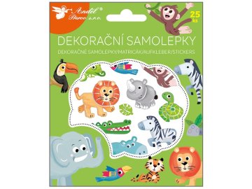 Samolepky ZOO 25 ks v krabičce 13 x 15,5 cm 15152