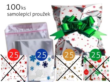 Sáčky 100ks 15x25+4cm samolep.ván.30mic - vločky