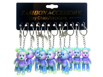 Klíčenka medvídek fialový