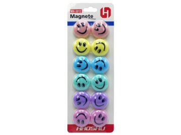 Magnet smail 12ks 3cm pastel