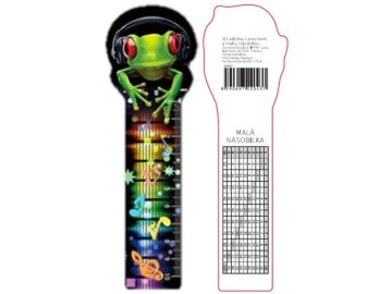 Pravítko 10 cm 3D obrázek s násobilkou - 017 žába