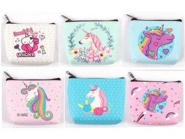Peněženka PU 11x9x2cm s potiskem - unicorn