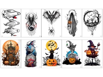 Obtisky vodové barevné 15x21cm Halloween