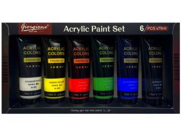 Akrylové barvy 75ml 6ks PK54-5