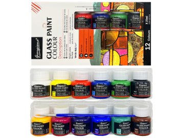 Barvy na sklo 25ml 12ks