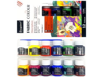 Barvy na textil 25ml 12ks