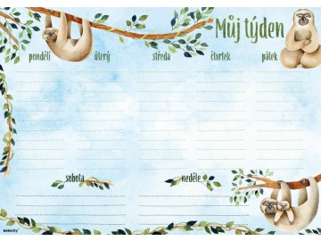 Týdenní plánovač A4 - Lenochod