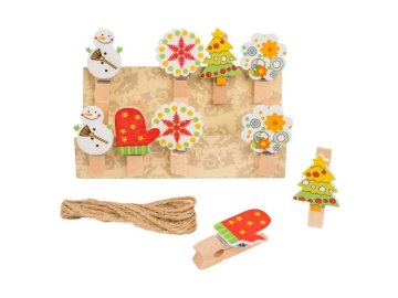 Kolíčky dekorační Winter 13 Vánoce