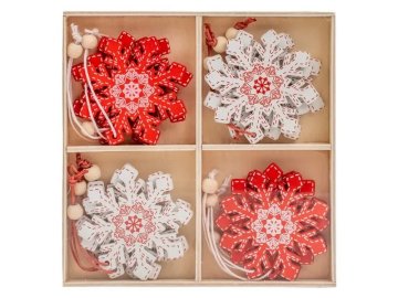 Ozdoba dřevěná 12 ks Craft 01