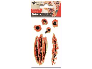 Tetovací obtisky Jizvy 10,5 x 6 cm 16053