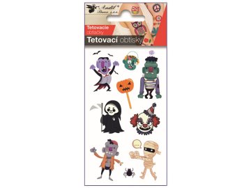 Tetovací obtisky Strašidla 10,5 x 6 cm 16049