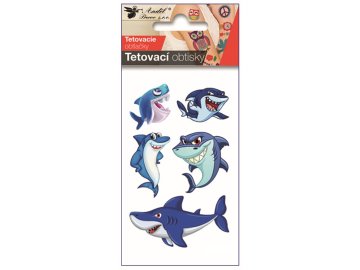 Tetovací obtisky Žraloci 10,5 x 6 cm 16056