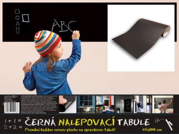 Tabule samolepicí 45x100cm černá + 2x křída