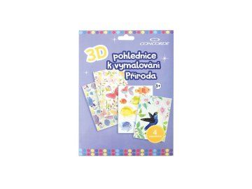 3D pohlednice k vymalování CONCORDE Příroda