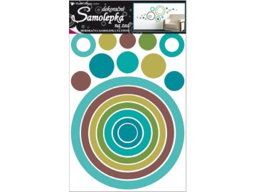Samolepka na zeď kruh modrý 10065, 70x42cm - 2 POSLEDNÍ KUSY -