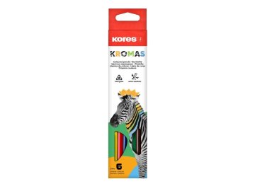 Trojhranné pastelky Kromas 6ks , 3mm 93396