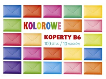 Barevné obálky B6 mix 100ks
