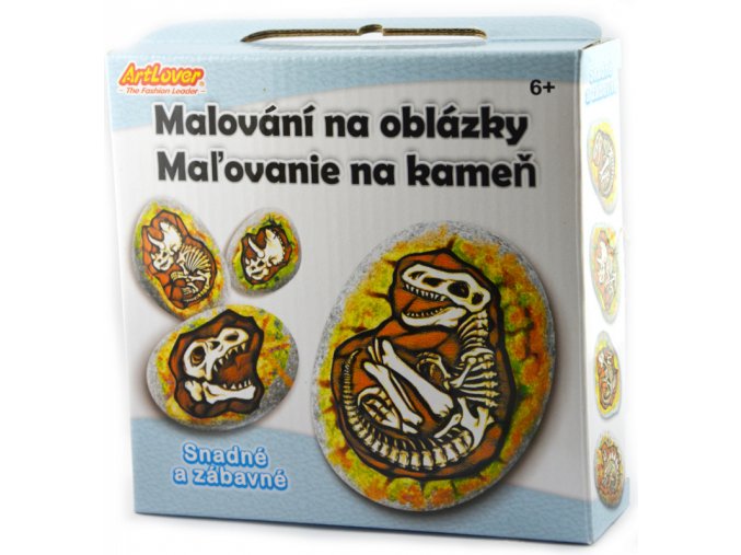 Malování na kameny - dino