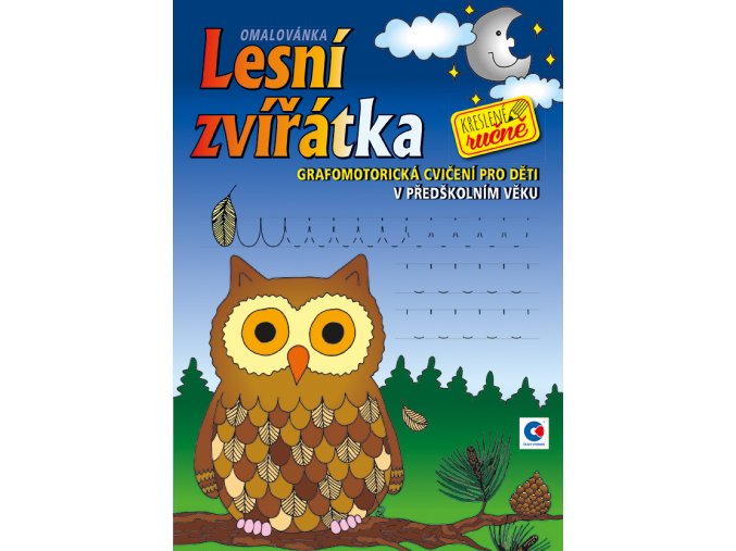 Grafomotorická omalovánka - A4 - Lesní zvířátka