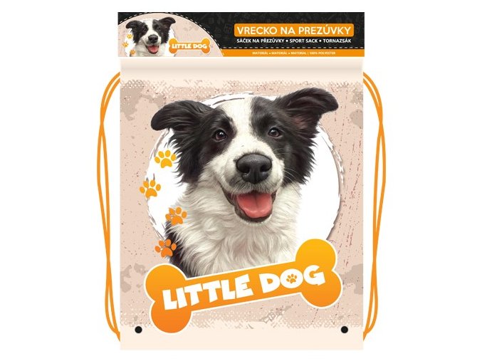 Vrecko na prezuvky s potlačou - Seria 4 - Little Dog