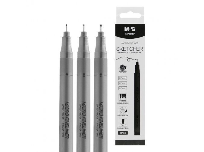 Liner M&G Sketcher 3 ks černý