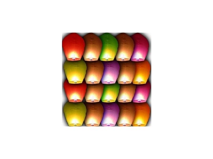 Lampiony štěstí - 10 ks - mix barev