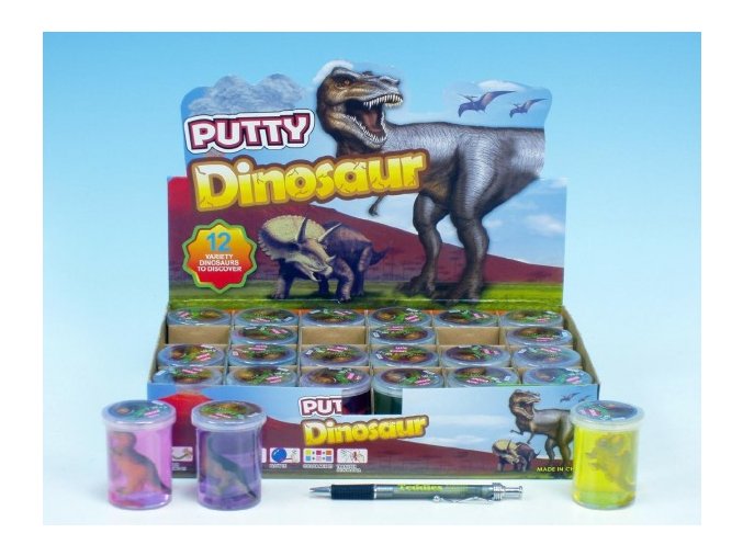 Sliz - hmota Dinosaurus 6cm asst 24ks v boxu