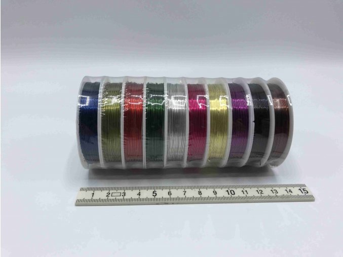 Drátek - barevný - 0,4 mm x 10 m - 10 ks