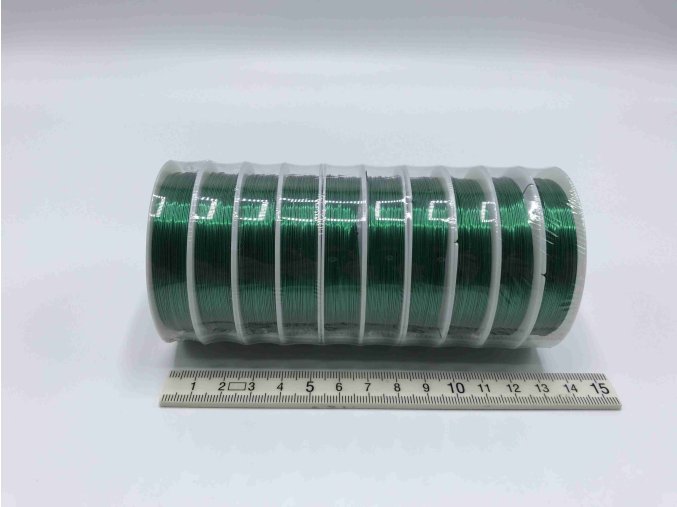 Drátek - zelený - 0,4 mm x 10 m - 10 ks