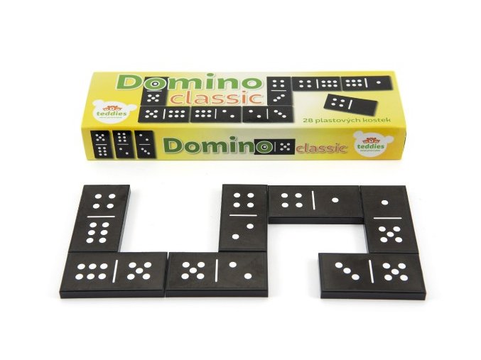  Domino Classic 28ks společenská hra plast v krabičce 21x6x3cm
