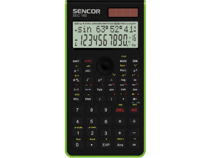 Kalkulačka vědecká SENCOR SEC 160 GN zelená