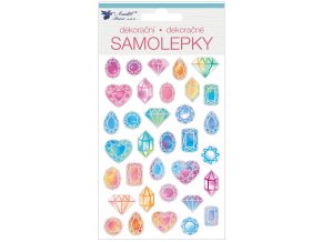 Samolepky diamanty se stříbrnou ražbou 10 x19 cm 10424