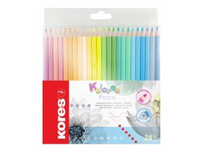 Trojhranné pastelky Kolores Pastel 3mm 24ks Kores