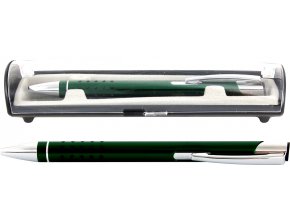 Psací souprava Veno rubber kuličkové pero tmavě zelená
