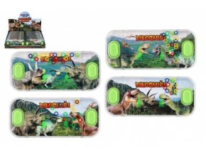 Vodní hra hlavolam 15,5x7cm plast dinosaurus 4 druhy 24ks v boxu