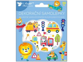 Samolepky Transport 25 ks v krabičce 13 x 15,5 cm 15151