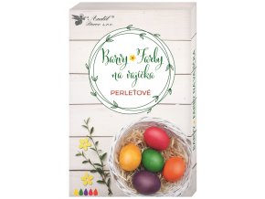 Barvy na vajíčka gelové perleťové, 5 ks, rukavice 7744