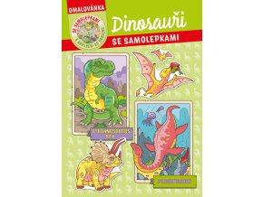 Omalovánka - A4 - se samolepkami - Dinosauři