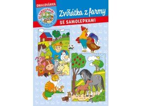 Omalovánka - A4 - se samolepkami - Zvířátka z farmy