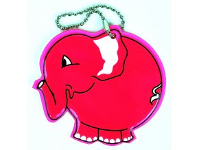 Přívěšek reflexní Slon růžový
