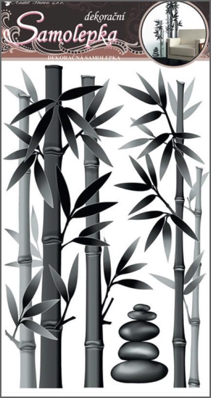Samolepky na zeď bambus šedý 10015, 60x32cm