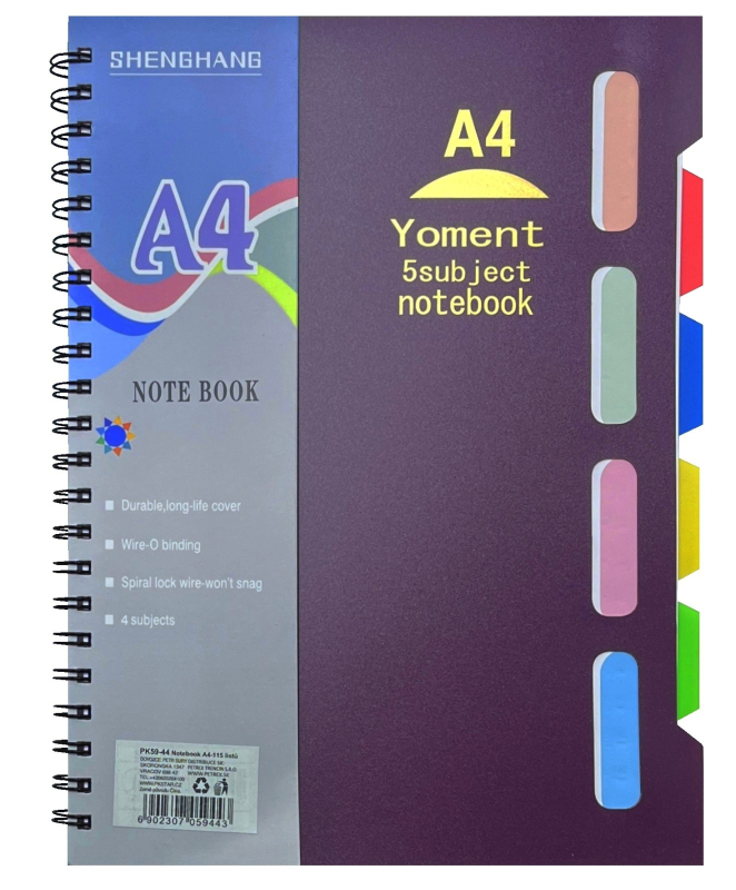 Notebook A4 - 115 listů
