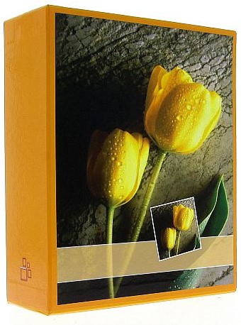 Fotoalbum 10x15/300foto CR46300/2WB box Flower žluté