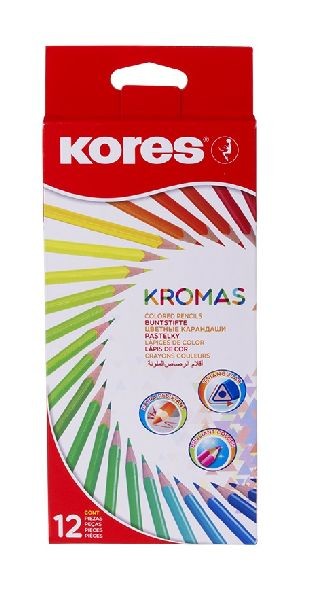 Trojhranné pastelky Kromas 12ks , 3mm 93391